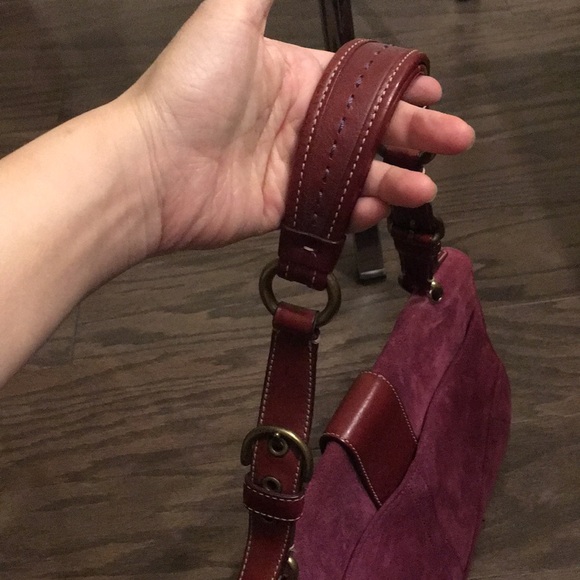 real suede Color is raspberry not red or purple - Picture 6 of 6